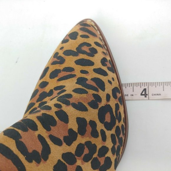 Seychelles Womens Suede Leopard Point Toe Ankle Boot 6 - Picture 7 of 10